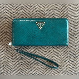 GUESS Brand New Teal Wristlet